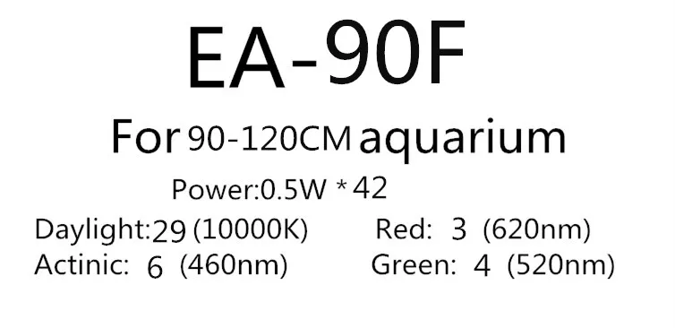 Аквариумный светодиодный светильник ing 22-49 см 220-240 в светильник для аквариума с выдвижными кронштейнами белый и синий светодиодный s подходит для аквариума - Цвет: EA-90F
