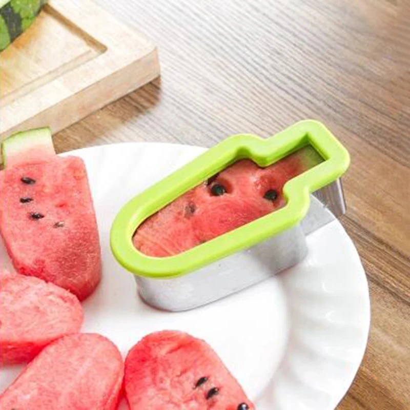 1 pc Watermelon Cutter Stainless Steel Popsicle Shape Melon slicer
