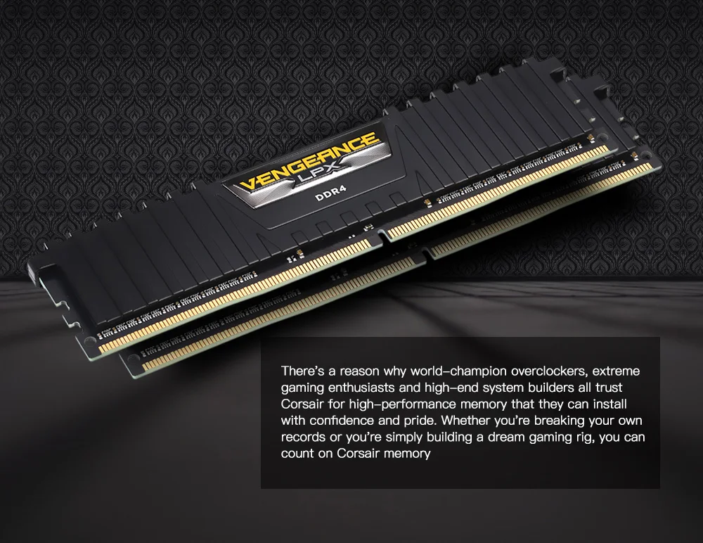 Оперативная память CORSAIR Vengeance LPX DDR4 8 Гб PC4 2400 МГц 3000 МГц 3200 МГц модуль 2666 3600 ПК настольный компьютер оперативная Память память 16 ГБ 8 ГБ DIMM