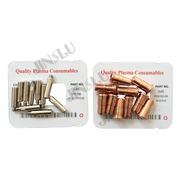 

S45 Trafimet Plasma Cutting Torch Consumables Parts Extended Tip PD0103-09 50PCS & Extended Electrode PR0106 50PCS