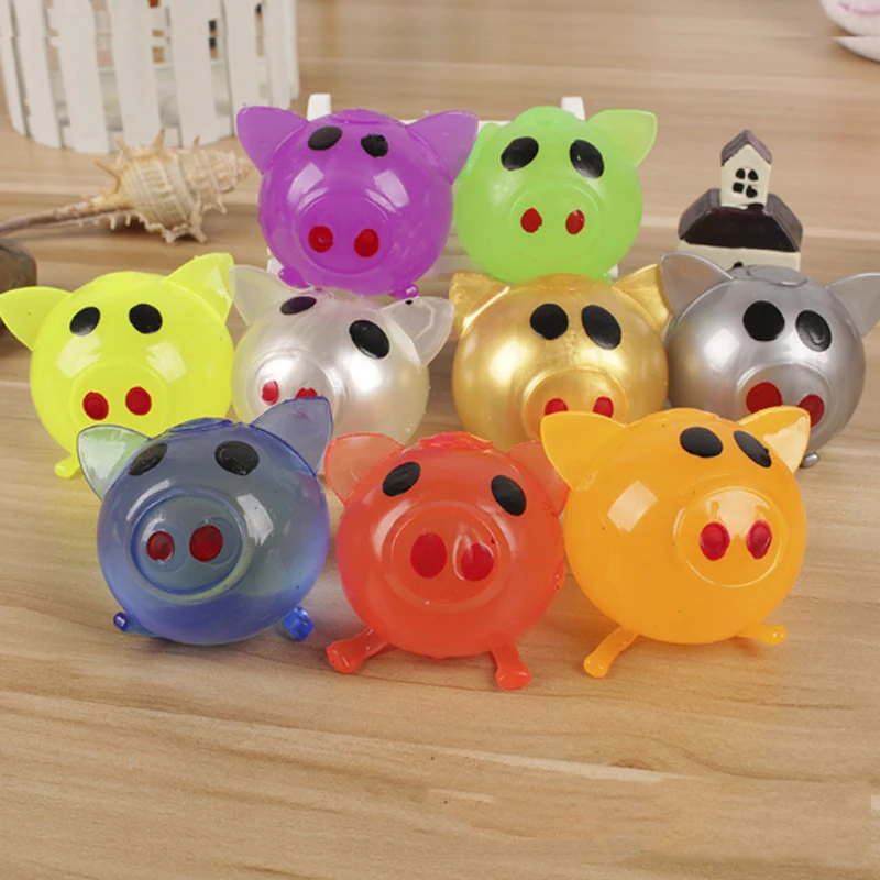 

1 Pcs Cute Anti Stress Decompression Splat Ball Vent Toy Venting Ball Sticky Smash Water Ball Anti stress Goods Pig Toys