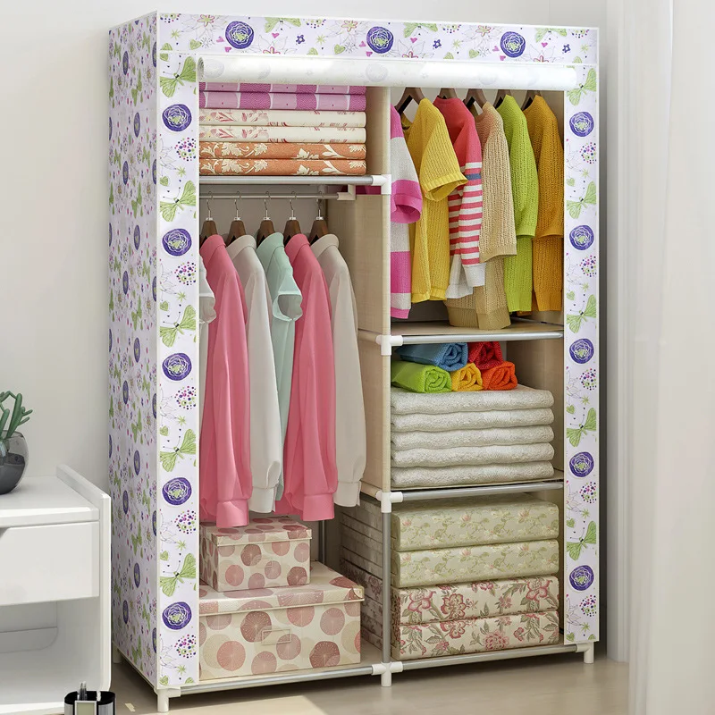 GIANTEX القماش خزانة للملابس النسيج للطي المحمولة خزانة خزانة غرفة نوم الأثاث المنزلي GIANTEX القماش خزانة للملابس النسيج للطي المحمولة خزانة خزانة غرفة نوم الأثاث المنزلي