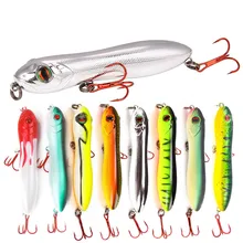 8Pcs/lot 10.5cm 16.1g Snake Head Pencil Bait Sea Fishing Lure 3D Eyes Plastic Wobbler Floating Crankbait With Artificial Hooks 5pcs lot pencil fishing lures 3d eyes 8cm 9g 6 treble hooks plastic wobbler artificial hard bait floating surface