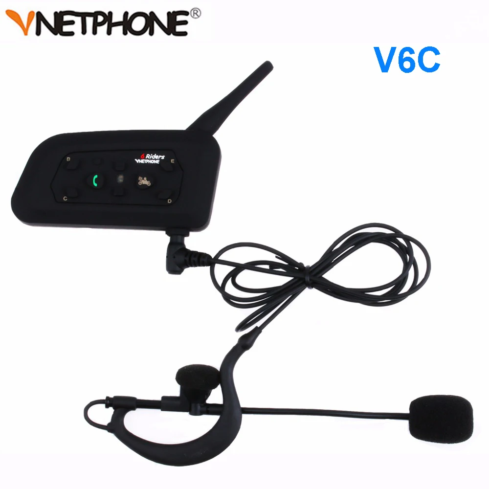 

Vnetphone V6C New Full Duplex 1200M Football Referee Arbitration Earhook Bluetooth Intercom Monaural Earphone Headset Headphone