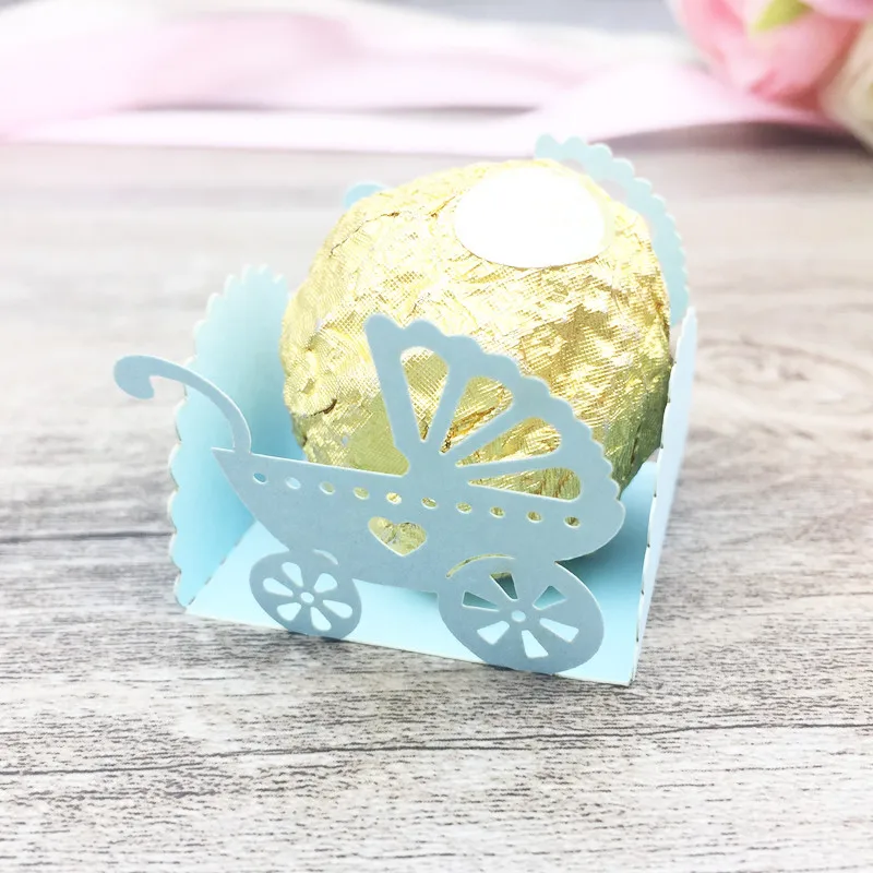 50Pcs Laser Cut Chocolatr Bar Wedding Favors and Gifts Baby SHower Paper Candy Box Bar Wedding Decorations and Party Supplies