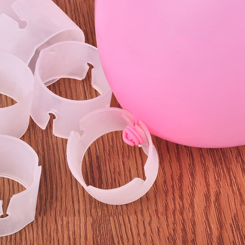 50pcs/lot Balloon accessory plastic ring clamp practical clip sealing clip Wedding Decoration
