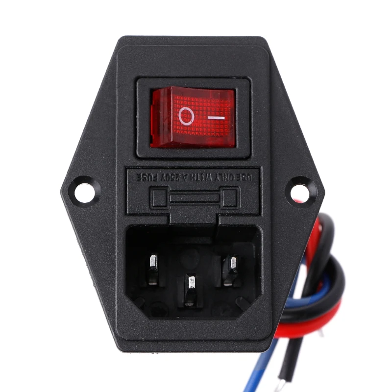 

3D Printer U-type Plug Power Supply Switch Adapter Socket with Switch and Fuse