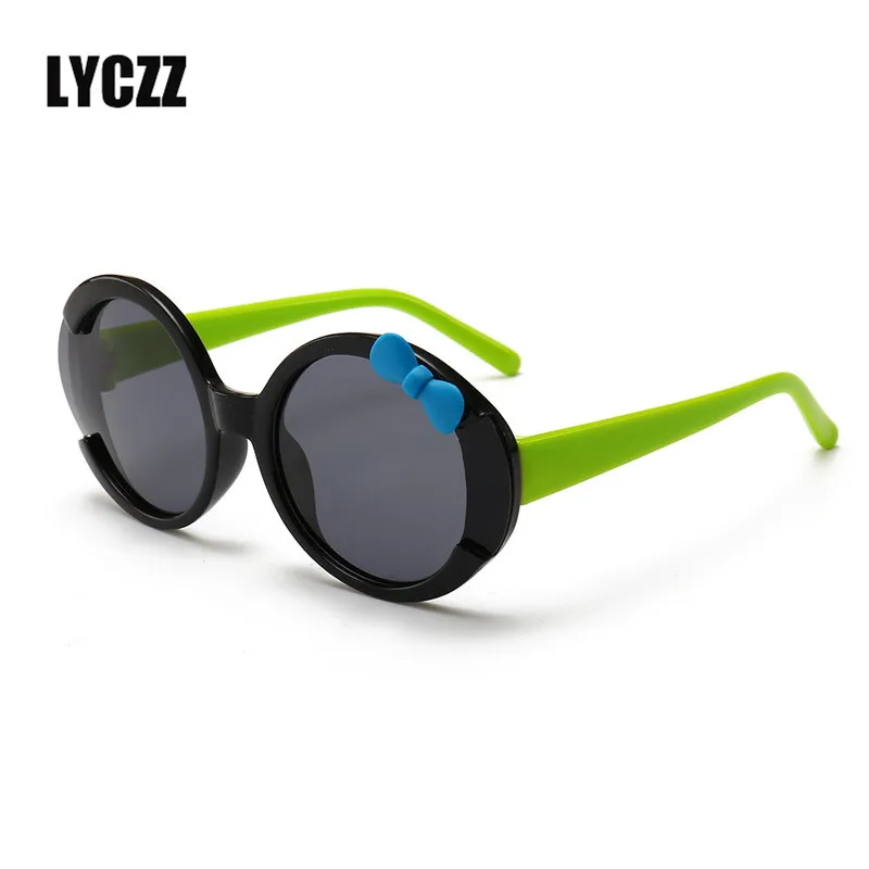 LYCZZ Винтаж очки детские солнцезащитные Лук Круглый Gafas для малышей UV400 девушка