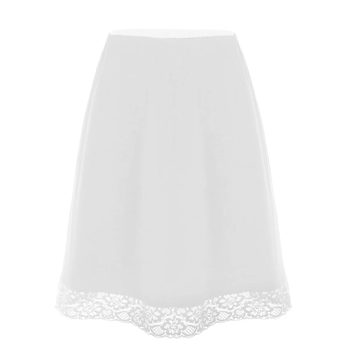 Женская винтажная мягкая Нижняя Юбка До Колена кринолиновая Свадебная Нижняя юбка кружевная юбка многослойная юбка - Цвет: White