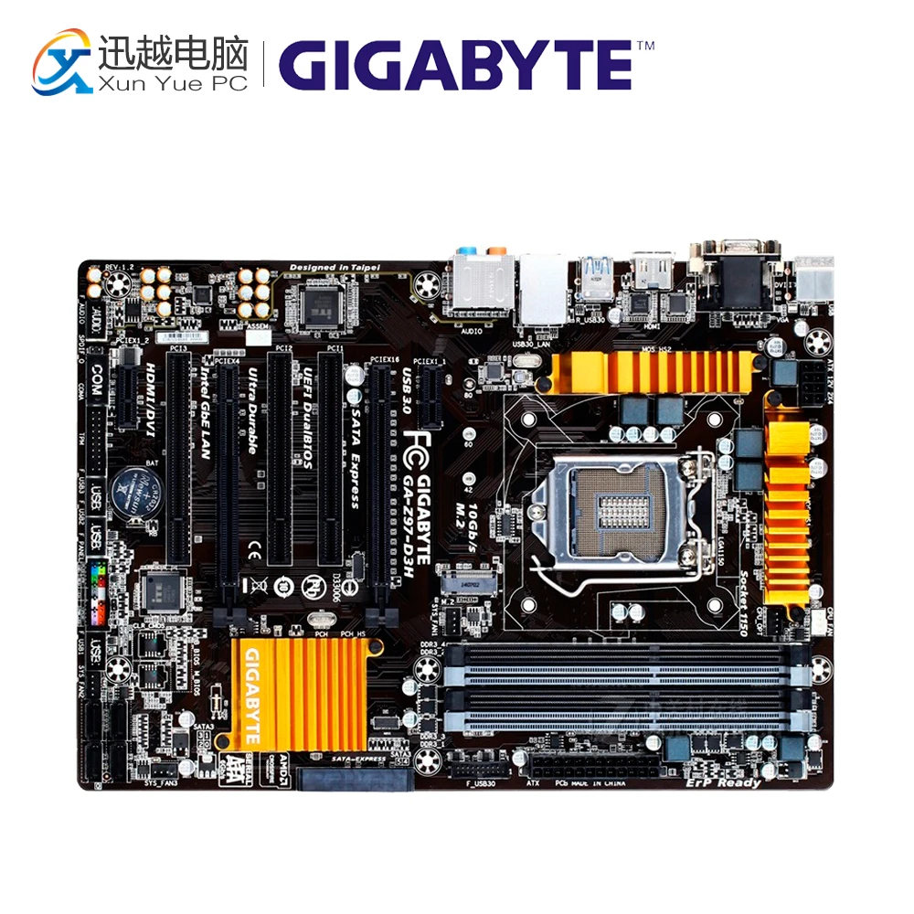 

Gigabyte GA-Z97-D3H Desktop Motherboard Z97-D3H Z97 LGA 1150 i3 i5 i7 DDR3 32G SATA3 ATX