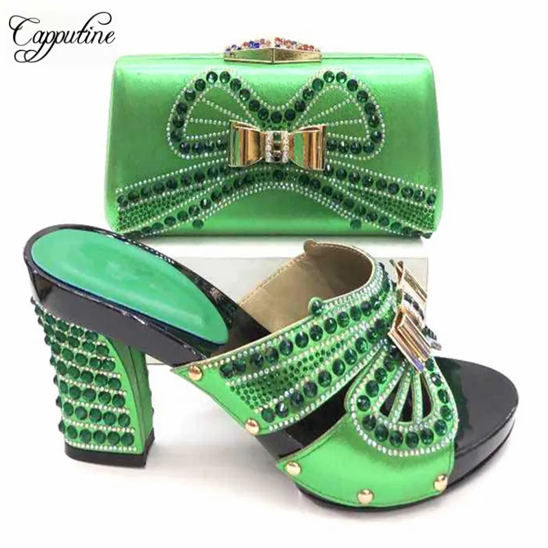 

Capputine High Quality Italia Design Shoes And Matching Bags Set For Parties Hot Sale Pumps Ladies Shoes And Bag Set Size 37-43