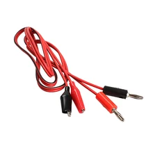 1 пара Аллигатор кабель для тестера кабель зажим контакта штекер в форме банана для мультиметр тест A1 HR