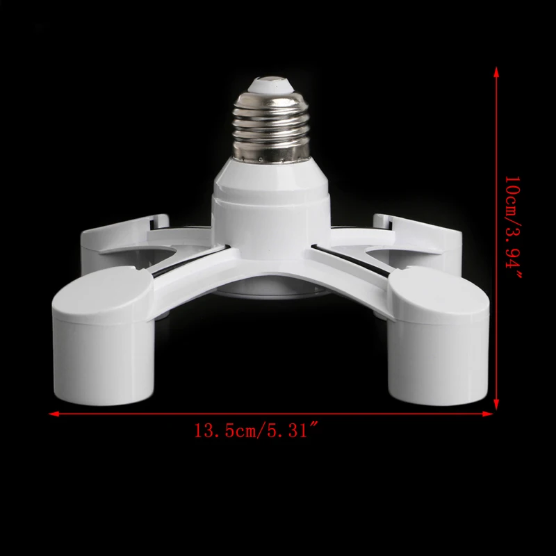 Белый 4 в 1 E27-4E27 базовый разъем сплиттер светодиодный светильник лампа адаптер держатель