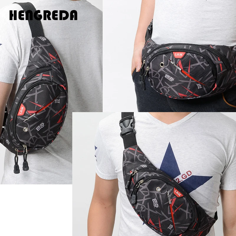 Hengreda-2018 패니 팩 허리 가방, 부랑자 포켓, 남성 캐주얼 여행 벨트 가방, 자전거 여성 패션, 나일론 방수 크로스 바디 백