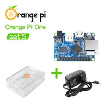 Orange Pi One SET5: Orange Pi One + boîtier ABS Transparent + alimentation prise en charge Android, Ubuntu, Debian(China)