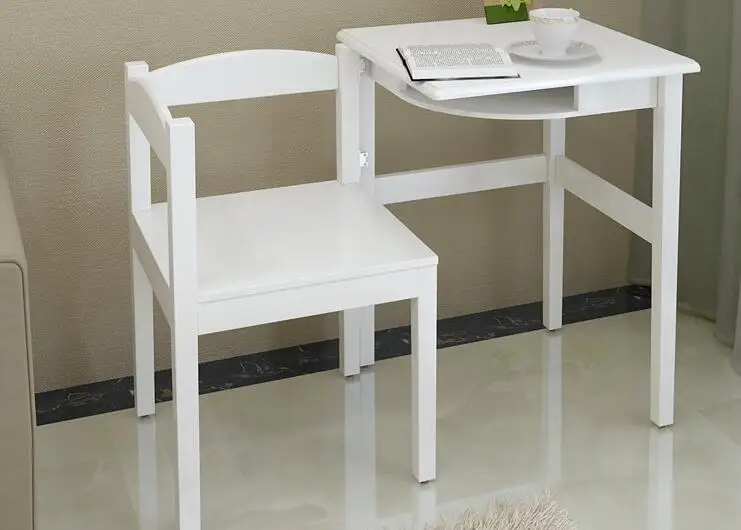 Solid Wood Folding Tables Rotating Computer Desk Function Solid Wood Folding Tables Rotating