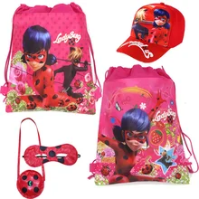 Miraculous Ladybug font b Bag b font Kids Party font b Drawstring b font font b