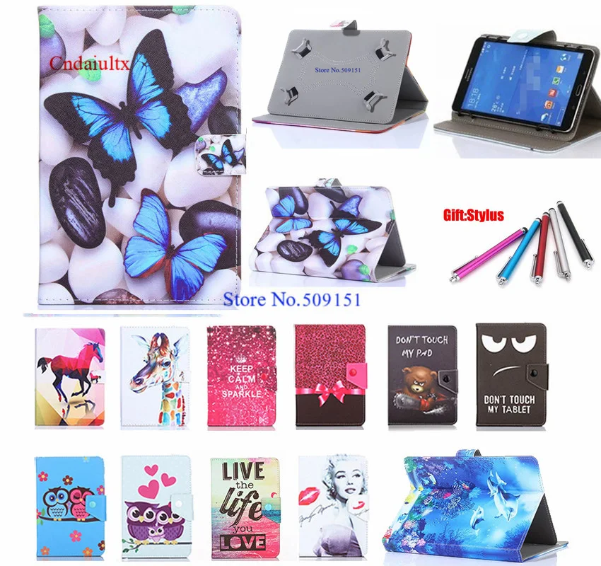 

For Oysters T84M/T82/T80/T84 3G etc 7.85" inch Universal Tablet PU Leather cover case Free Stylus Pen