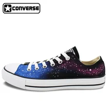 Men Women Converse All Star Galaxy Original Design Hand Painted Shoes Low Top Skateboarding Shoes Man Woman Sneakers Gifts
