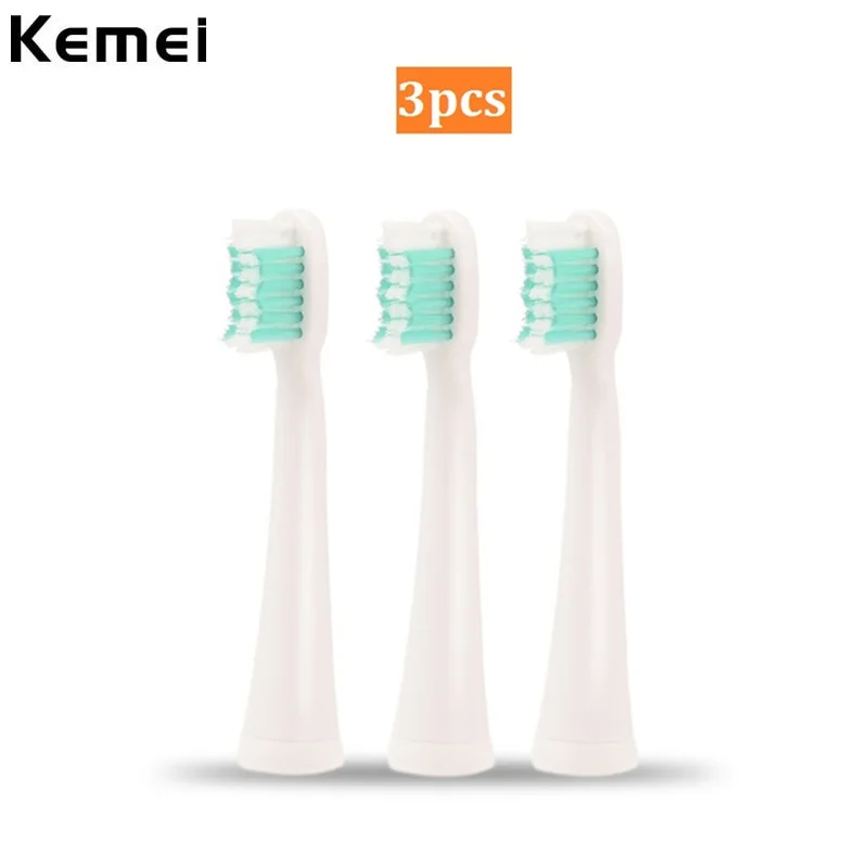 

Kemei Replacement Electric Toothbrush Heads For KM-907 Toothbrush Heads Dental Care Adult Oral Brush Head