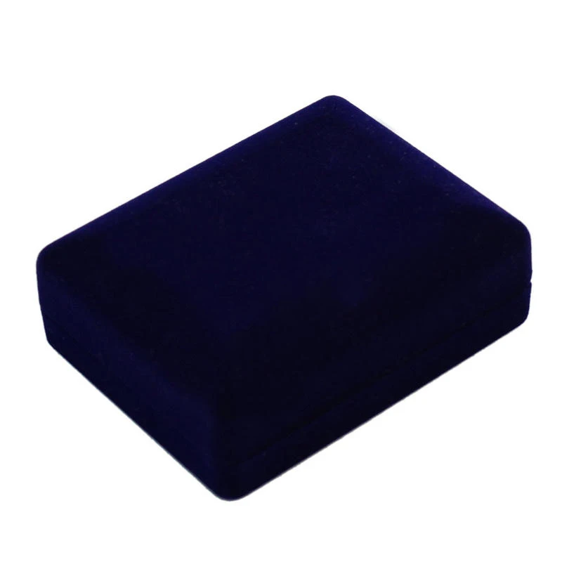 Shellhard Jewelry Packaging & Display Vintage Velvet Plastic Blue Ring Bracelet Necklace Box Women Weeding Accessory