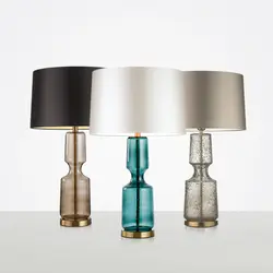 Американский простой стеклянный декоративная настольная лампа американская гостиная модель спальня гостиная студия модные светильники
