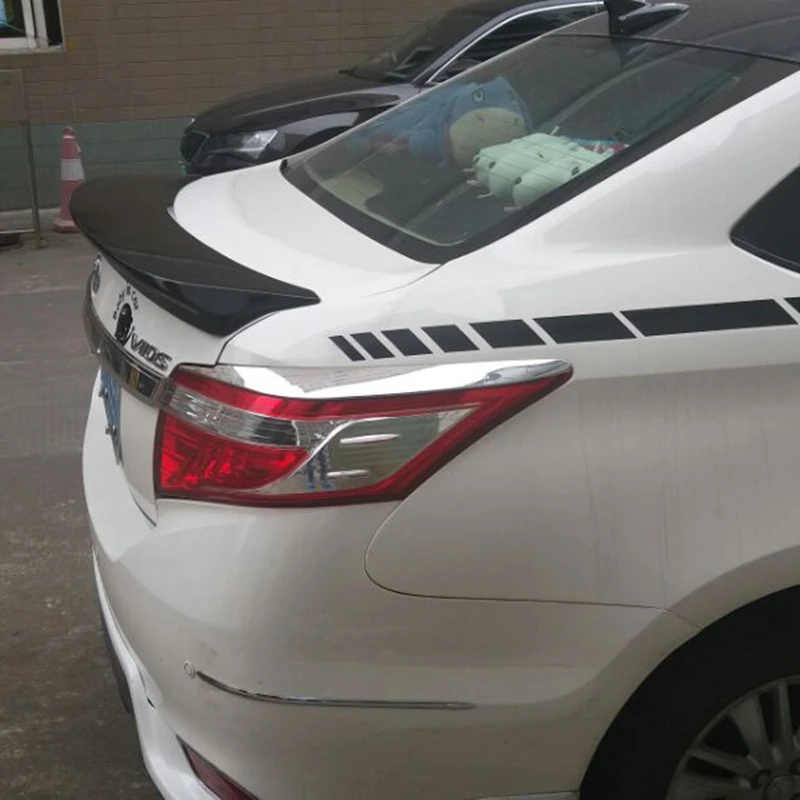 For Vios Spoiler Enlarged TDR ABS Material Car Rear Wing