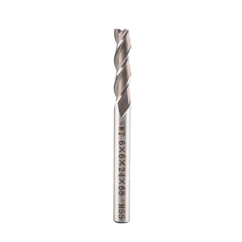 

HSS CNC Router Bits 6mm 2 & 3 Flute Mill Cutter Spiral End Mills Carbide Milling Spiral Lathe Cutter CNC Bit Tools