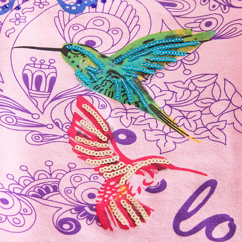 DXTON/футболки для девочек; зимние детские топы с длинными рукавами; футболки для девочек с бабочками и блестками; детская одежда; хлопковые футболки в полоску для девочек; От 3 до 8 лет