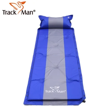 Trackman شخص واحد Outdoo تضخيم الذات وسادة النوم مع وسادة التخييم خيمة فراش السفر مقاوم للرطوبة حصيرة