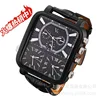 V6-relojes deportivos para hombre, reloj masculino de lujo con esfera grande, zona horaria múltiple, de cuero, militar, de cuarzo analógico ► Foto 2/2