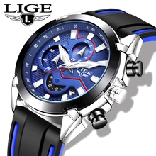 LIGE 2019 Fashion Men's Sport Watch Men Analog Quartz Watches Waterproof Date Military Multifunction Wrist Watches Men Clock LIGE 2019 Fashion Men's Sport Watch Men Analog Quartz Watches Waterproof Date Military Multifunction Wrist Watches Men Clock