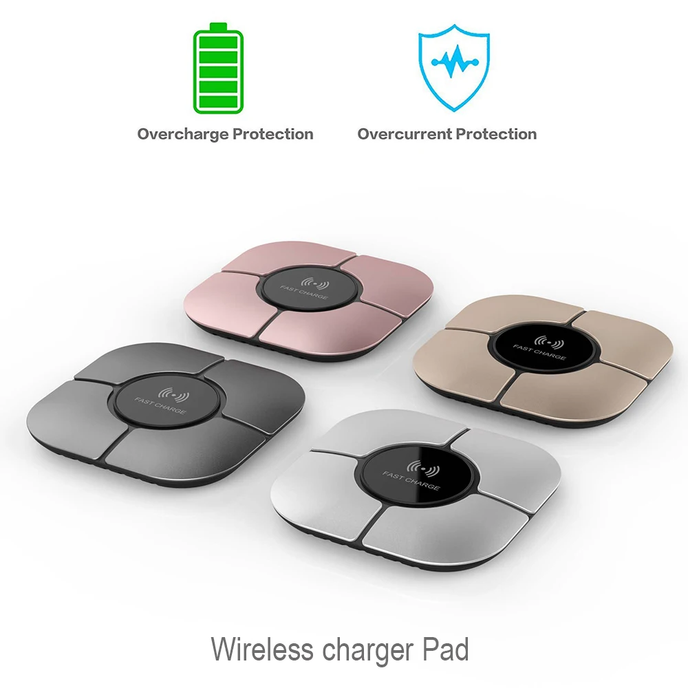

10W 9V Fast Wireless Charger for Samsung S9 S8 Plus S6 S7 Edge Note 8 iPhone X 8 Qi Certified Mini Desktop Wireless Charging Pad