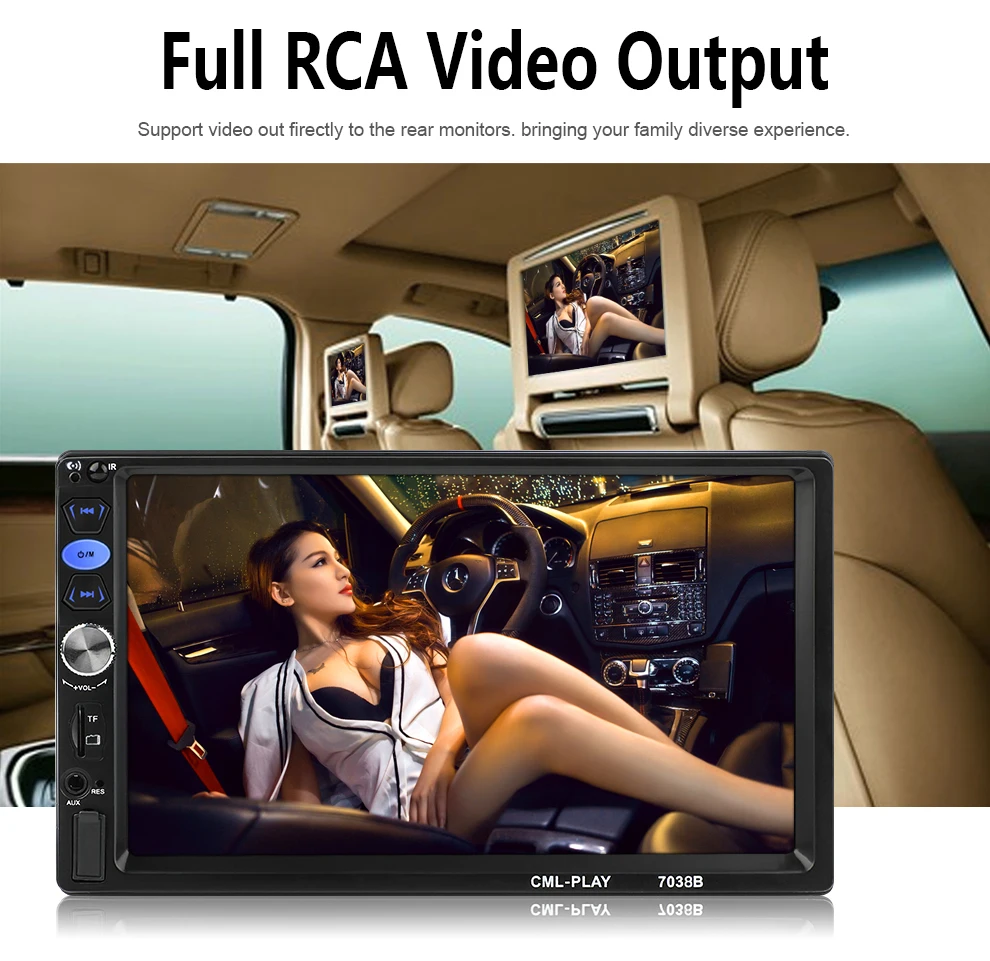  7038B 2 din car radio 7