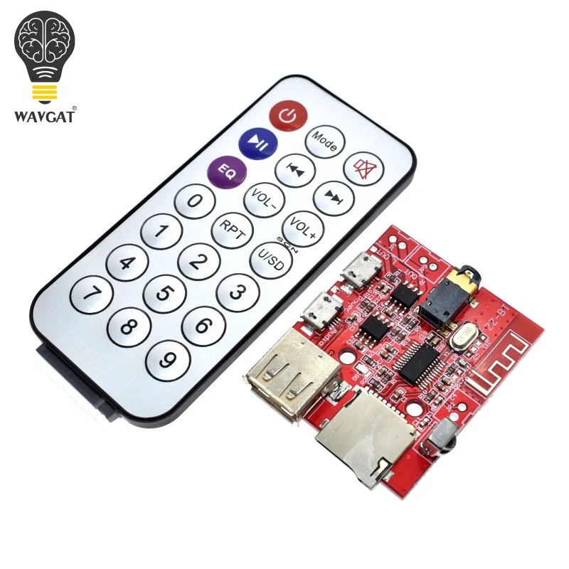 

3W Car Bluetooth 4.1 MP3 WAV Decoding Board Speaker Amplifier Audio Receiver Module Support USB/TF/U-DISK/IR Remote Control