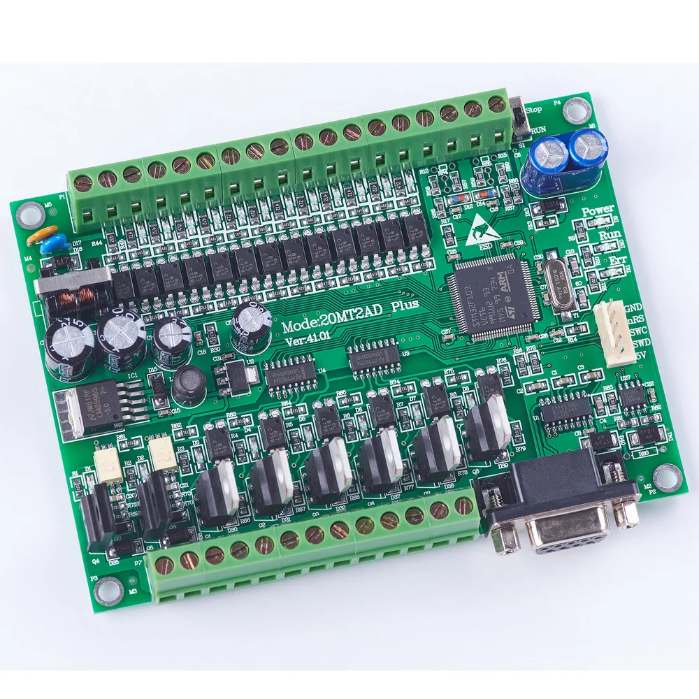 Plc программируемый логический контроллер plc 20MT FX2N 12 вход 8 выход 0~ 10 в 2 ad транзистор автоматический контроллер