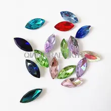 500 шт микс под старину, акриловый цвет радуги маркиза Наветт заостренный граненый Стразы Драгоценности около 7 мм x 15 мм