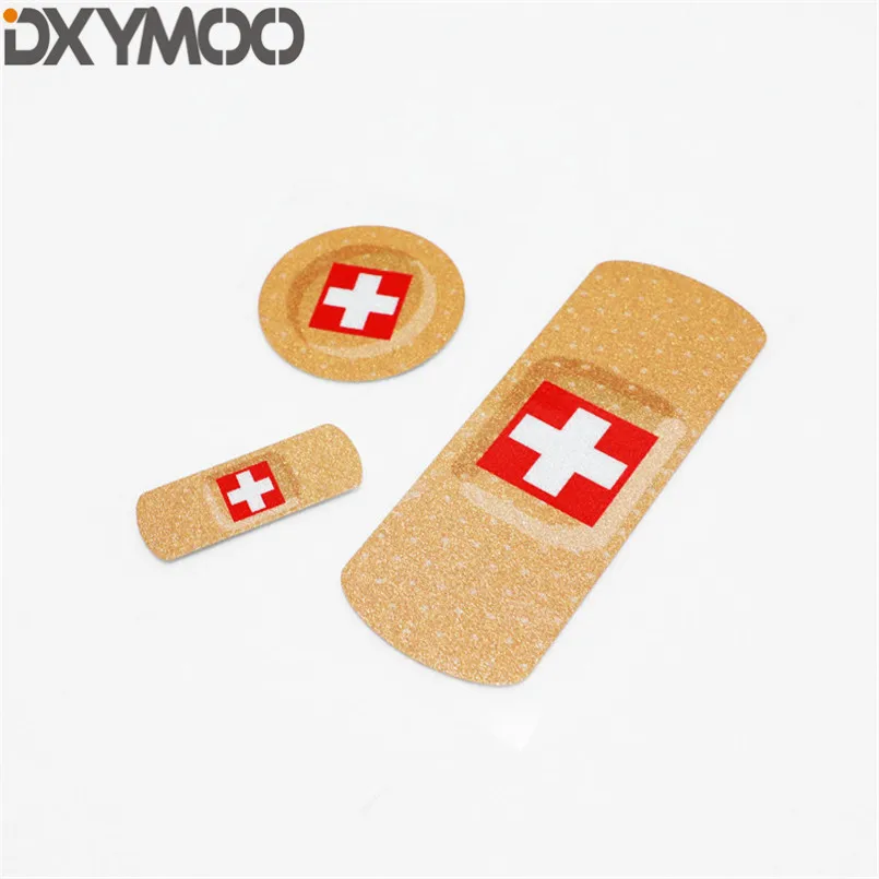 3PCS Band Aid Wood Motorcycle Bike Helmet Stickers Reflective Truck