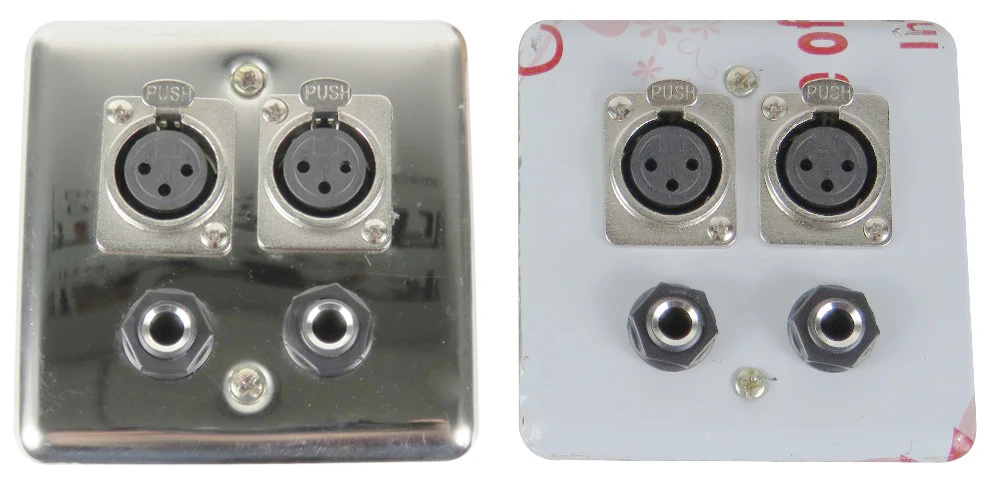 STARAUDIO 2Pcs 4 Pole XLR Speakon Jack Wall Plate Panels Socket Female Stainless