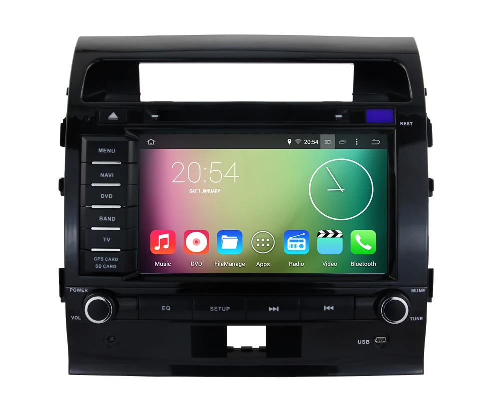 8 дюймов HD 1024X600 четырехъядерный Android 5.1.1 автомобильный DVD для Toyota Land Cruiser 200 2008-2012 gps навигация Радио BT стерео wifi 3g