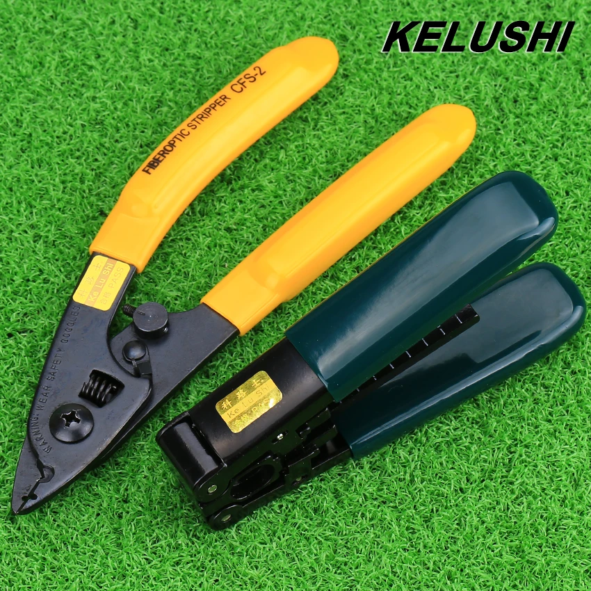 KELUSHI FTTH splice fiber optic tool kit Pixian Fiber stripper and double hole fiber optic miller