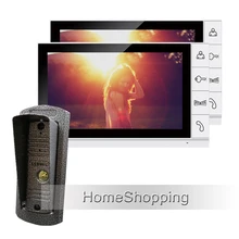 New Wired 9″ Color Screen Video Door phone Intercom System + 2 Monitors + 1 Waterproof Door bell Camera In Stock Free Shipping