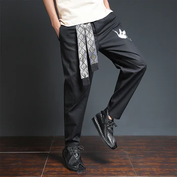 

Limited Promotion Casual Regular Military Chinese Wind Closing Haren Men Pine Linen Pants Feet With Velvet Off Hair Size 5XL