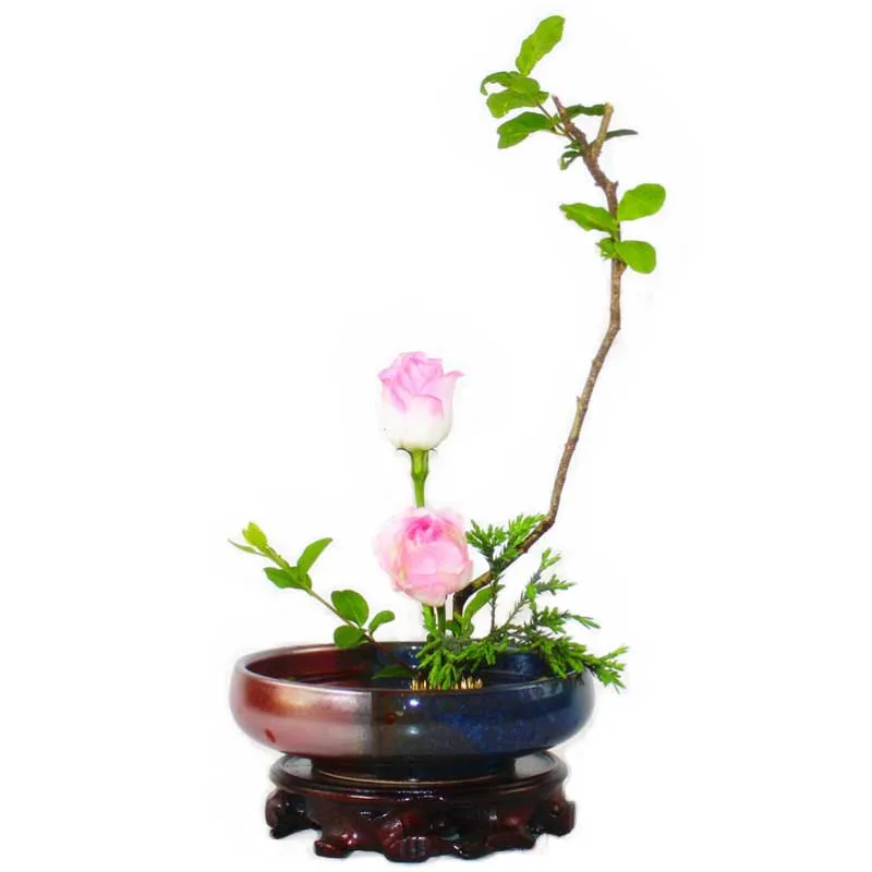Классическая грубая керамическая ваза Ikebana гидропонный цветочный горшок