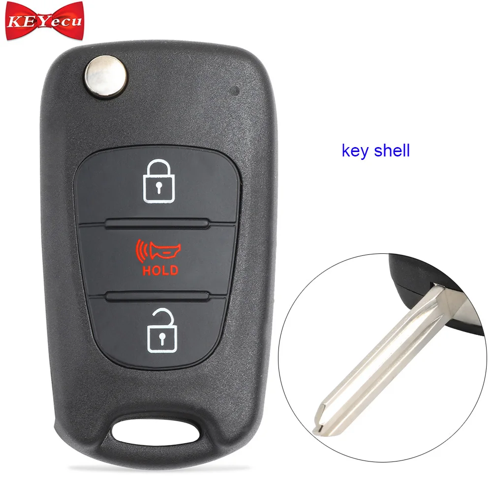 

KEYECU 2pcs for Kia Rio 2012 2013 2014 Soul 2010 2011 2012 2013 Remote Key Shell Case Fob Housing for NYOSEKSAM11ATX