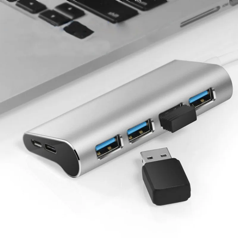 Высокоскоростной 4 портовый концентратор USB 2 0 с Type C на 4K HDMI адаптер 3 0/7/8