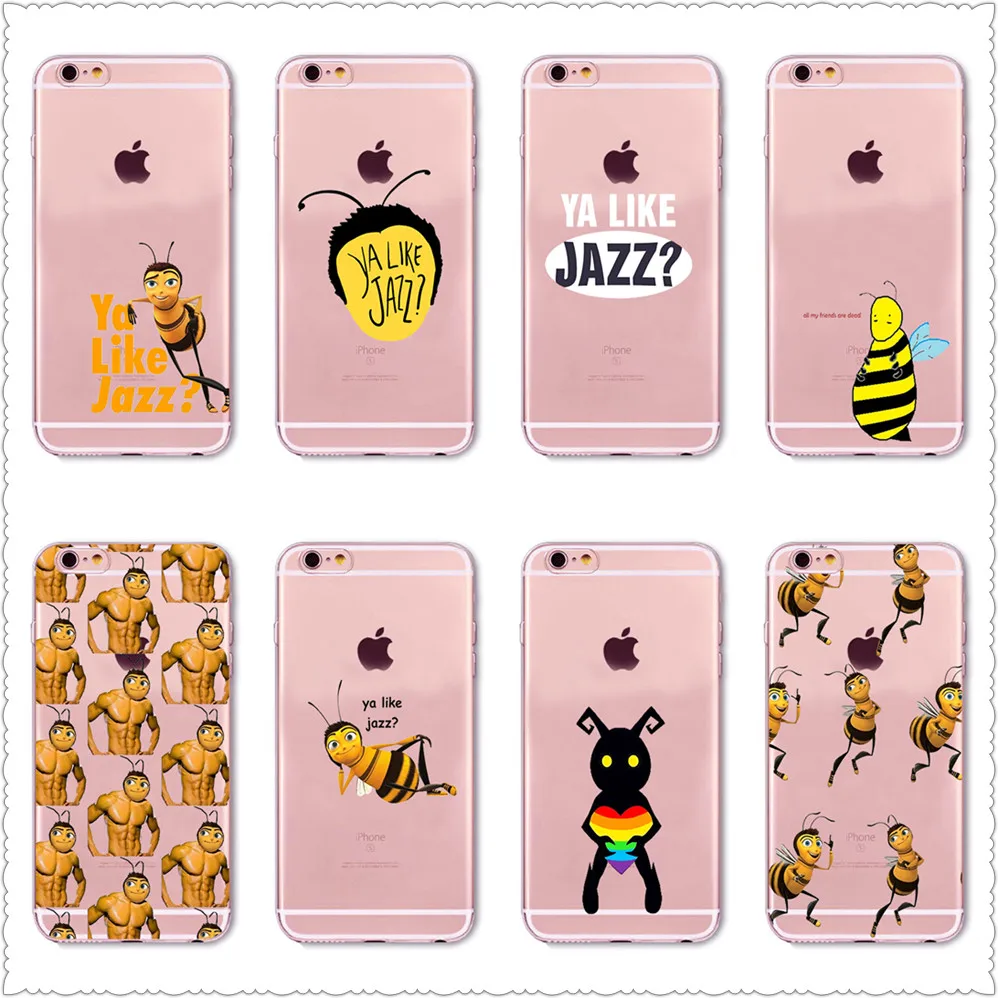 bee YA LIKE JAZZ? Case For iPhone X XS Max XR 8 for SamsungS7 S8 S9 Silicone Phone Cover