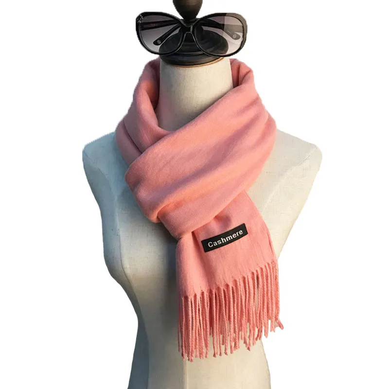 2017 Autumn Winter Cashmere Scarf Women Solid Color Tassels Blanket...