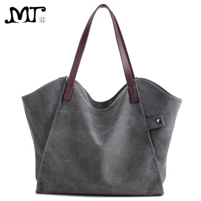 Mj Women Canvas Bag Simple Casual Female Handbag Large Hobo Mj Women Canvas Bag Simple Casual Female Handbag Large Hobo Shoulder Capacity Tote