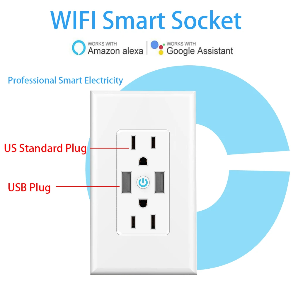 Новый T16 Smart розетка Главная Нижняя розетки независимо управляемых дуплекс сосуд работать с Alexa эхо плюс Google